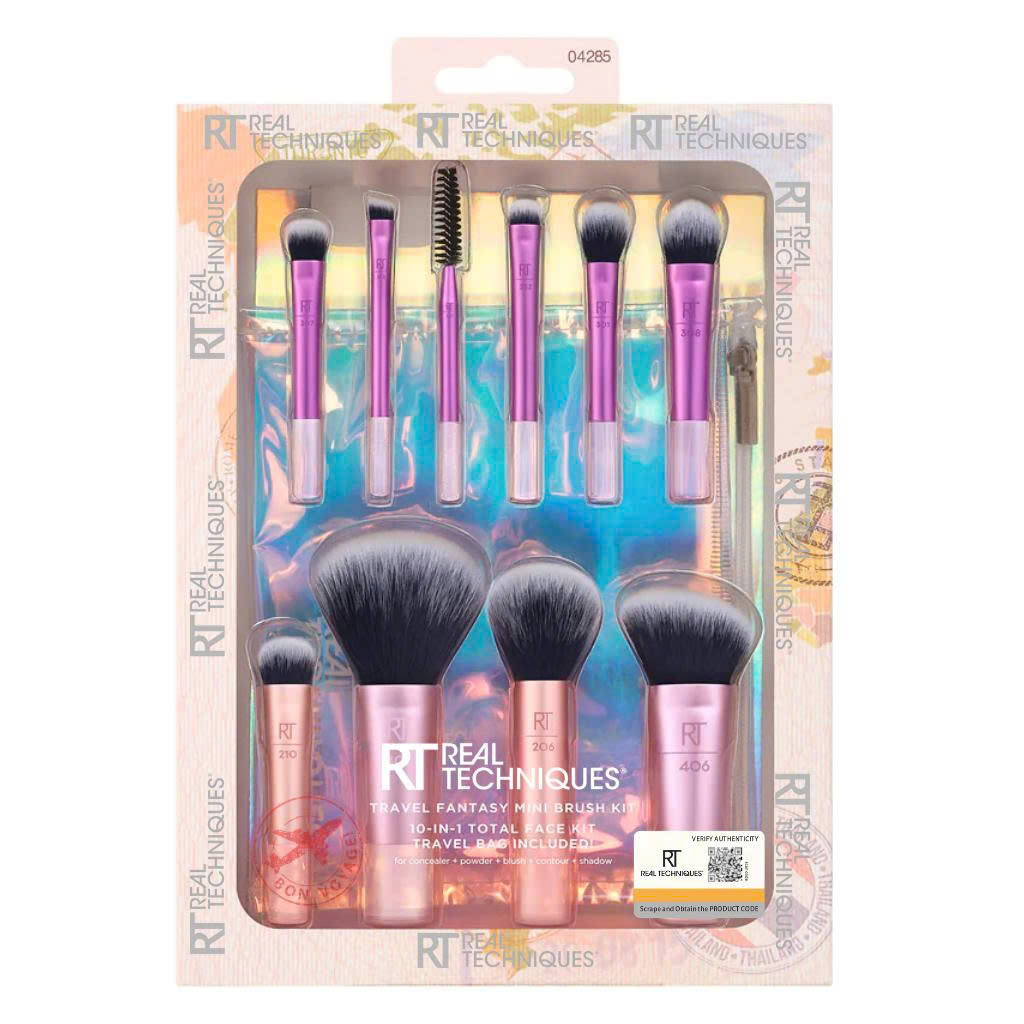 Bộ Cọ Trang Điểm 10 Cây Mini RT REAL TECHNIQUES Travel Fantasy 04285